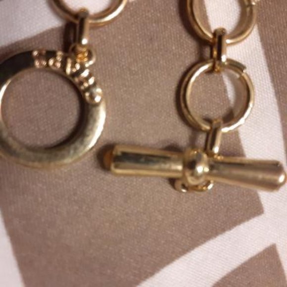 Chaps Gold Tone Chain with Amber Tiger Tone Beads - Picture 11 of 11